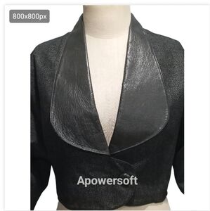 Vinta 1980's Genuine Leather  Cropped motto leather Jacket